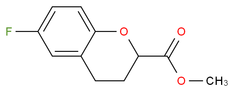 methyl 6-fluoro-3,4-dihydro-2H-1-benzopyran-2-carboxylate_分子结构_CAS_874649-82-8