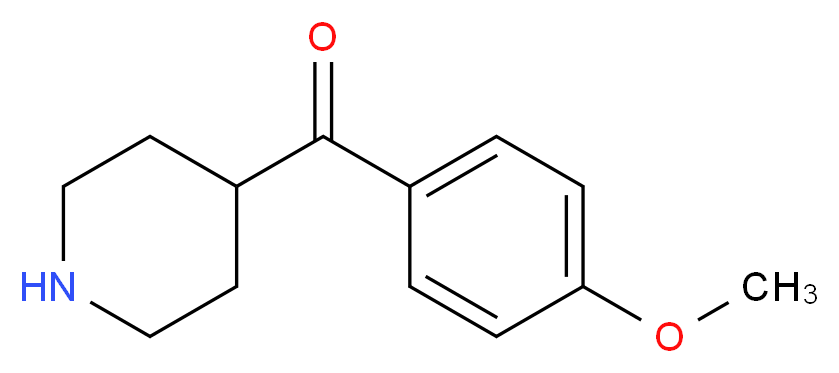 4-(4-methoxybenzoyl)piperidine_分子结构_CAS_25519-82-8