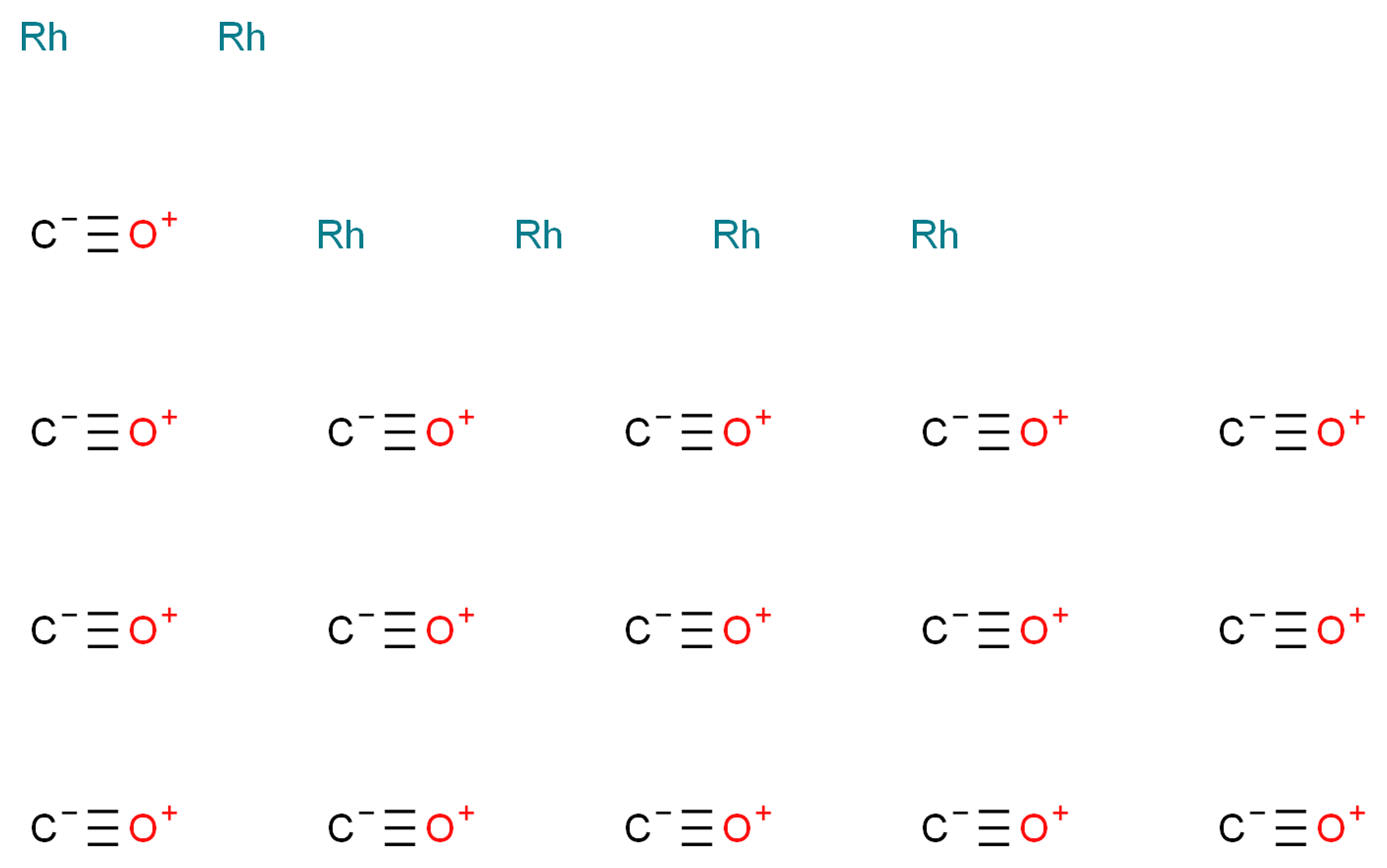 十六羰基六铑_分子结构_CAS_28407-51-4)