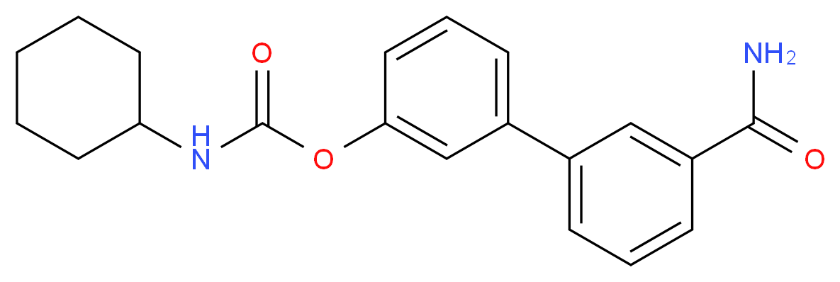 3'-Carbamoyl-[1,1'-biphenyl]-3-yl cyclohexylcarbamate_分子结构_CAS_546141-08-6)