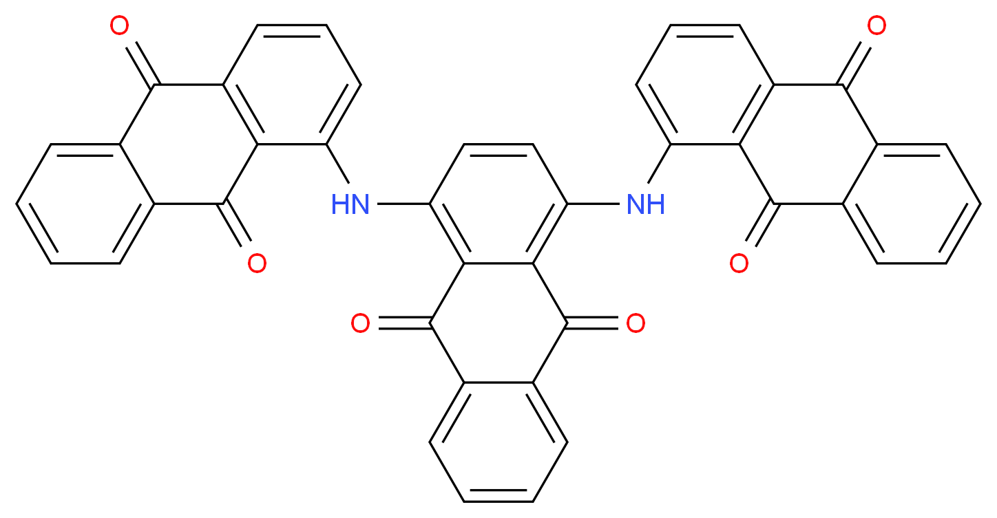 1,4-bis[(9,10-dioxo-9,10-dihydroanthracen-1-yl)amino]-9,10-dihydroanthracene-9,10-dione_分子结构_CAS_116-76-7