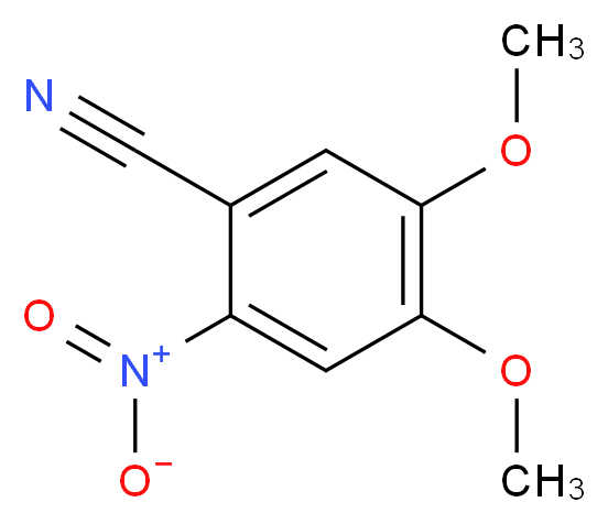 4,5-二甲氧基-2-硝基苯甲腈_分子结构_CAS_102714-71-6)