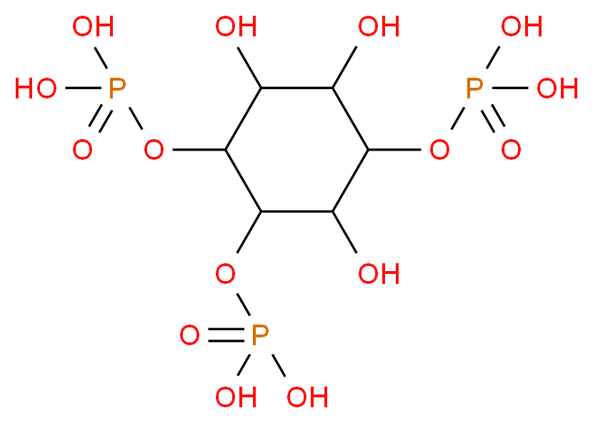 {[2,3,5-trihydroxy-4,6-bis(phosphonooxy)cyclohexyl]oxy}phosphonic acid_分子结构_CAS_92216-45-0