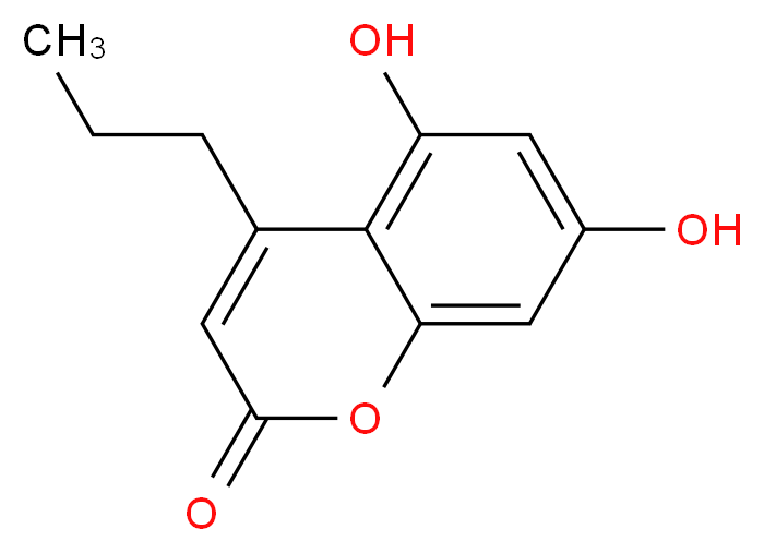 5,7-二羟基-4-丙基香豆素_分子结构_CAS_66346-59-6)