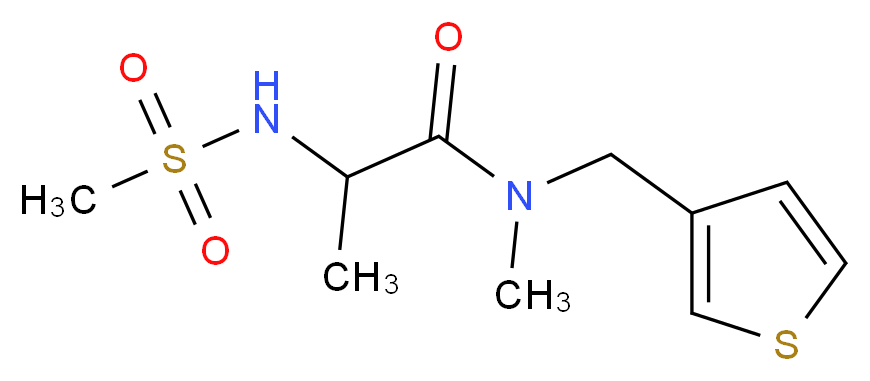 N~1~-methyl-N~2~-(methylsulfonyl)-N~1~-(3-thienylmethyl)alaninamide_分子结构_CAS_)