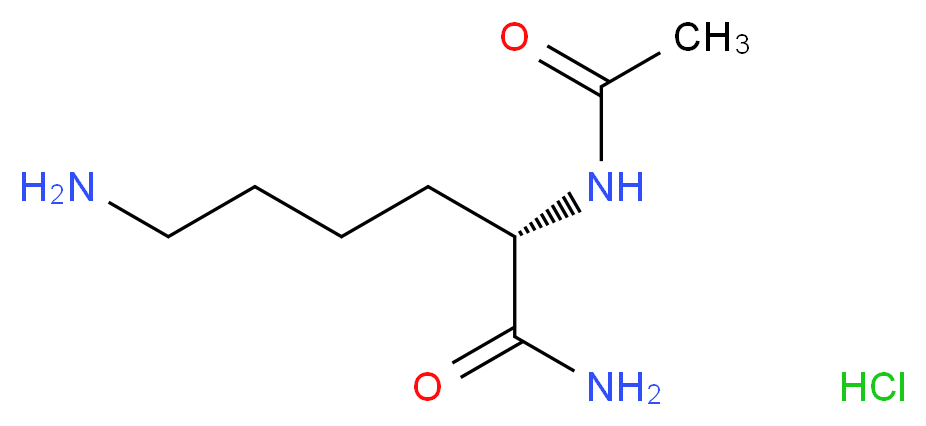 (2S)-6-amino-2-acetamidohexanamide hydrochloride_分子结构_CAS_104584-11-4