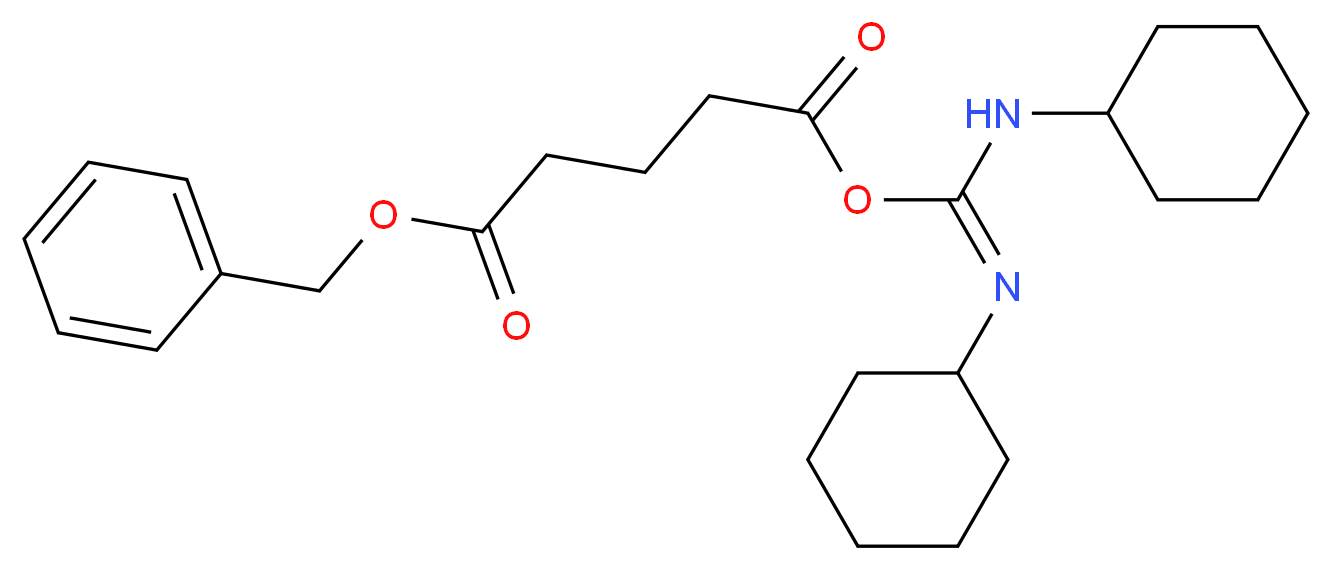 1-benzyl 5-(Z)-N,N'-dicyclohexylcarbamimidoyl pentanedioate_分子结构_CAS_887352-83-2