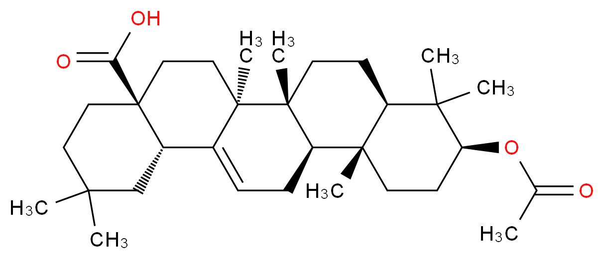 3-O-Acetyloleanolic acid_分子结构_CAS_4339-72-4)