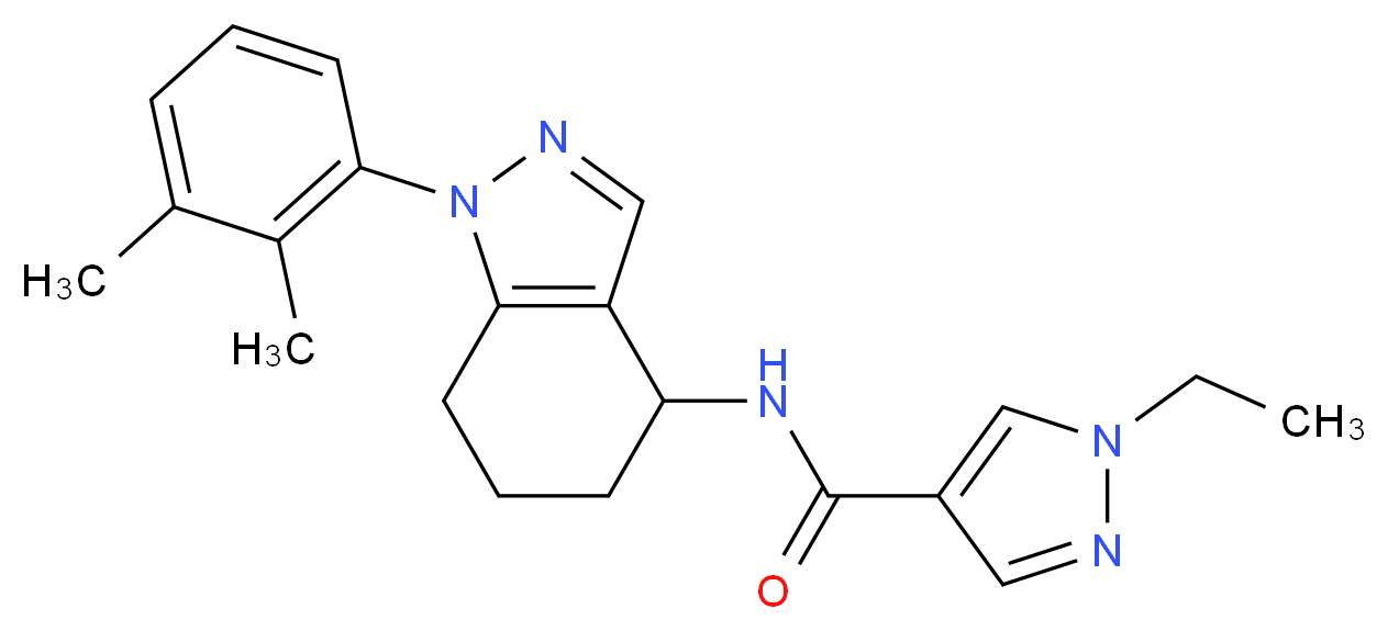 N-[1-(2,3-dimethylphenyl)-4,5,6,7-tetrahydro-1H-indazol-4-yl]-1-ethyl-1H-pyrazole-4-carboxamide_分子结构_CAS_)