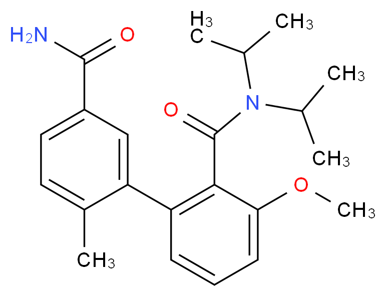 N~2~,N~2~-diisopropyl-3-methoxy-6'-methylbiphenyl-2,3'-dicarboxamide_分子结构_CAS_)