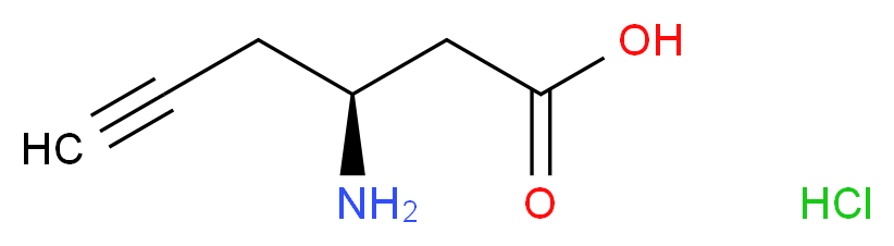 (3S)-3-aminohex-5-ynoic acid hydrochloride_分子结构_CAS_332064-85-4