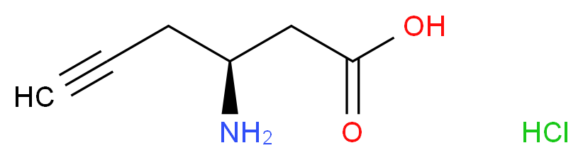 (S)-3-氨基-5-己炔酸 盐酸盐_分子结构_CAS_332064-85-4)