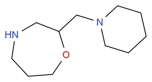 2-(piperidin-1-ylmethyl)-1,4-oxazepane_分子结构_CAS_933683-16-0