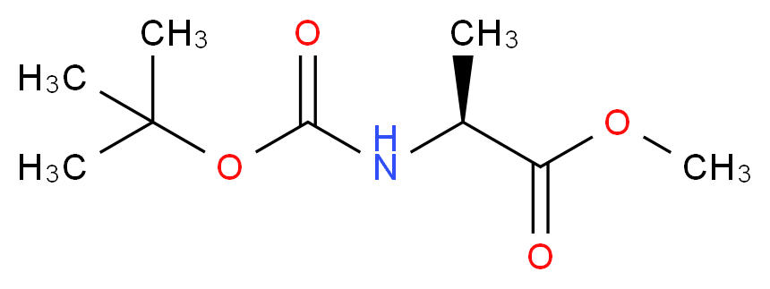 methyl (2S)-2-{[(tert-butoxy)carbonyl]amino}propanoate_分子结构_CAS_28875-17-4