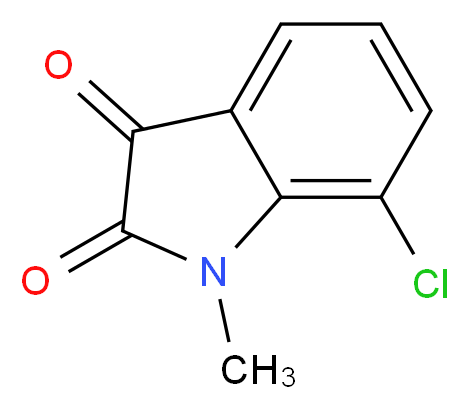 7-Chloro-1-methyl-1H-indole-2,3-dione_分子结构_CAS_63220-48-4)