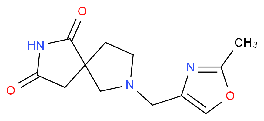 7-[(2-methyl-1,3-oxazol-4-yl)methyl]-2,7-diazaspiro[4.4]nonane-1,3-dione_分子结构_CAS_)