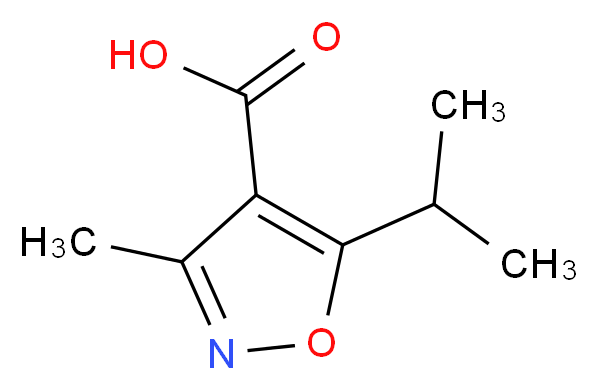3-methyl-5-(propan-2-yl)-1,2-oxazole-4-carboxylic acid_分子结构_CAS_90087-36-8