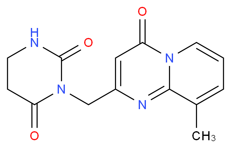 3-[(9-methyl-4-oxo-4H-pyrido[1,2-a]pyrimidin-2-yl)methyl]dihydropyrimidine-2,4(1H,3H)-dione_分子结构_CAS_)