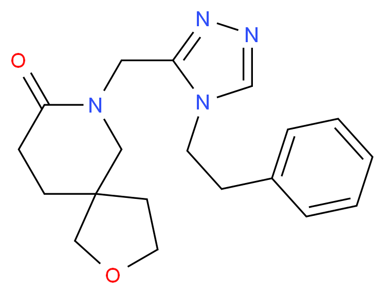 7-{[4-(2-phenylethyl)-4H-1,2,4-triazol-3-yl]methyl}-2-oxa-7-azaspiro[4.5]decan-8-one_分子结构_CAS_)