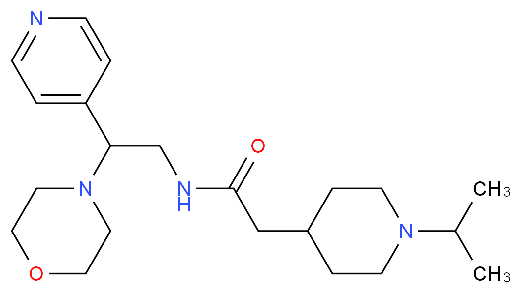 2-(1-isopropyl-4-piperidinyl)-N-[2-(4-morpholinyl)-2-(4-pyridinyl)ethyl]acetamide_分子结构_CAS_)