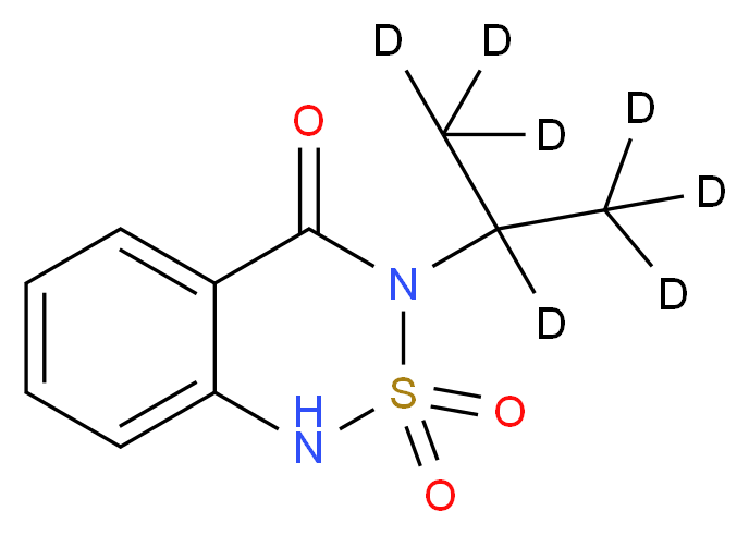 3-[(<sup>2</sup>H<sub>7</sub>)propan-2-yl]-3,4-dihydro-1H-2λ<sup>6</sup>,1,3-benzothiadiazine-2,2,4-trione_分子结构_CAS_131842-77-8