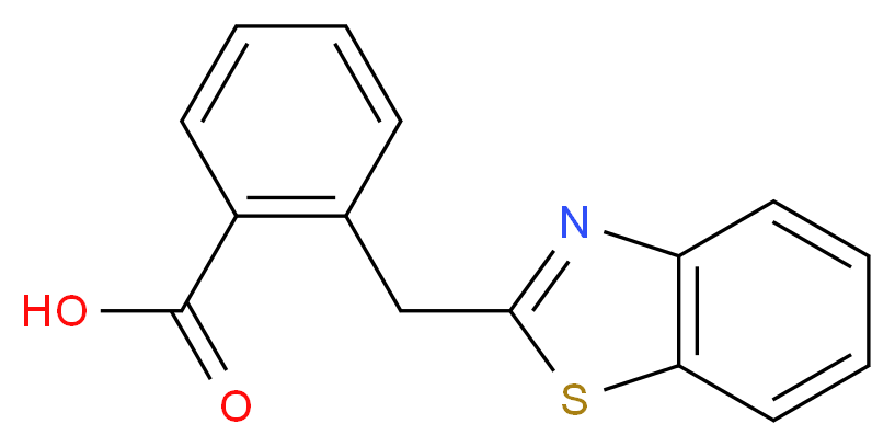 2-(1,3-benzothiazol-2-ylmethyl)benzoic acid_分子结构_CAS_25108-21-8)