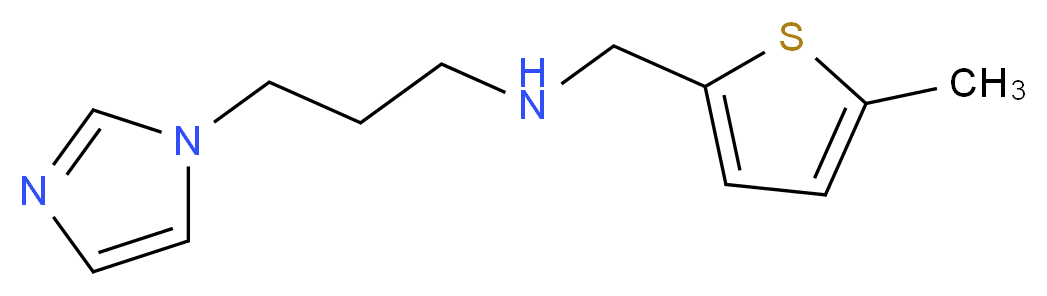 (3-Imidazol-1-yl-propyl)-(5-methyl-thiophen-2-ylmethyl)-amine_分子结构_CAS_)