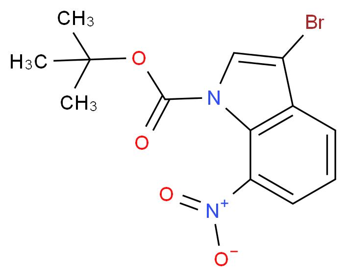 1-Boc-3-Bromo-7-nitroindole_分子结构_CAS_914349-37-4)