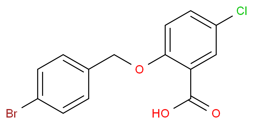 2-[(4-Bromobenzyl)oxy]-5-chlorobenzoic acid_分子结构_CAS_)