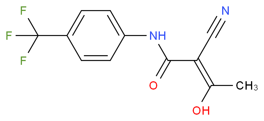 (2Z)-2-cyano-3-hydroxy-N-[4-(trifluoromethyl)phenyl]but-2-enamide_分子结构_CAS_108605-62-5