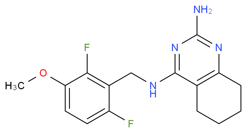 N~4~-(2,6-difluoro-3-methoxybenzyl)-5,6,7,8-tetrahydroquinazoline-2,4-diamine_分子结构_CAS_)