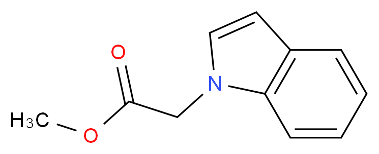 methyl 2-(1H-indol-1-yl)acetate_分子结构_CAS_)