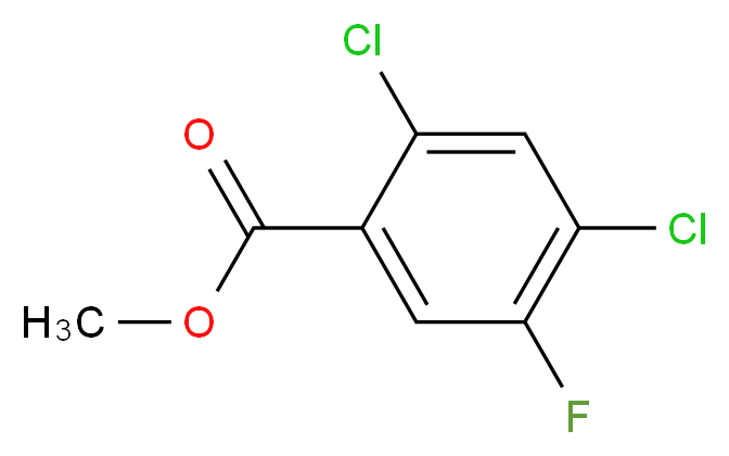 methyl 2,4-dichloro-5-fluorobenzoate_分子结构_CAS_128800-56-6