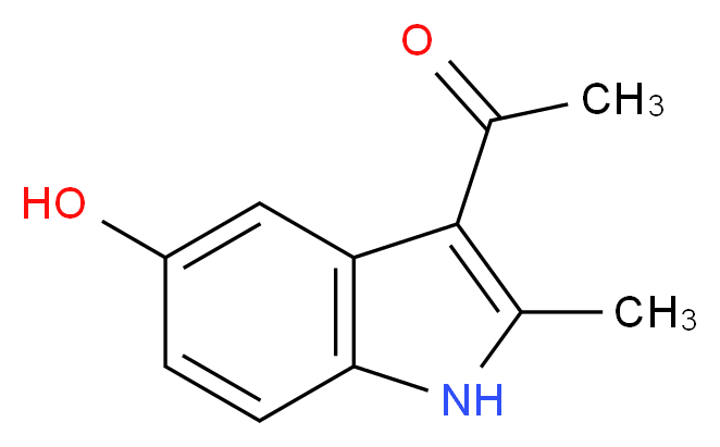 1-(5-hydroxy-2-methyl-1H-indol-3-yl)ethan-1-one_分子结构_CAS_57827-05-1