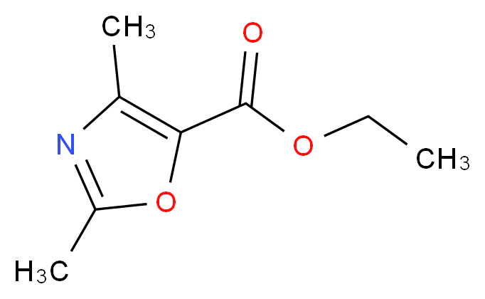 ethyl 2,4-dimethyl-1,3-oxazole-5-carboxylate_分子结构_CAS_23012-30-8