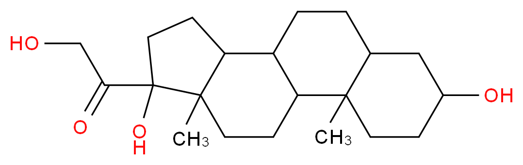 1-{5,14-dihydroxy-2,15-dimethyltetracyclo[8.7.0.0<sup>2</sup>,<sup>7</sup>.0<sup>1</sup><sup>1</sup>,<sup>1</sup><sup>5</sup>]heptadecan-14-yl}-2-hydroxyethan-1-one_分子结构_CAS_68-60-0