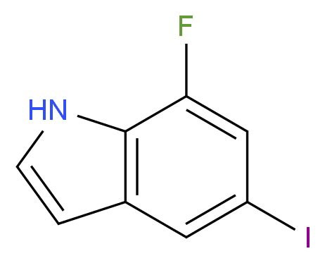 7-fluoro-5-iodo-1H-indole_分子结构_CAS_1173023-15-8