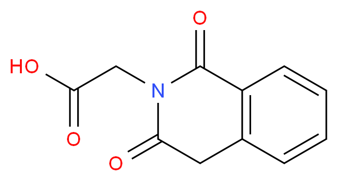 2-(1,3-dioxo-1,2,3,4-tetrahydroisoquinolin-2-yl)acetic acid_分子结构_CAS_52208-61-4