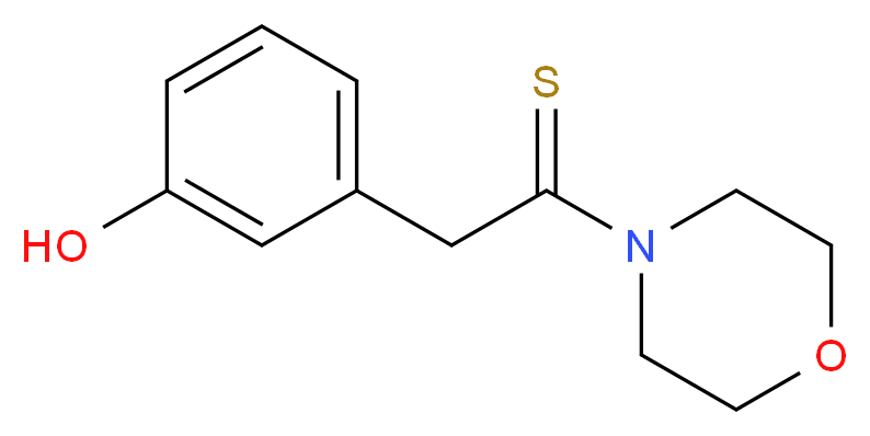 2-(3-hydroxyphenyl)-1-(morpholin-4-yl)ethane-1-thione_分子结构_CAS_500284-27-5