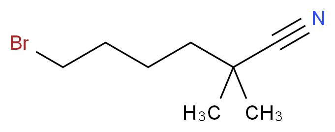 6-溴-2,2-二甲基己腈_分子结构_CAS_53545-96-3)