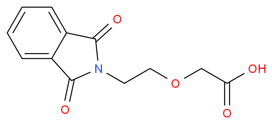 2-(2-苯二甲酰亚胺已氧基)乙酸_分子结构_CAS_69676-65-9)