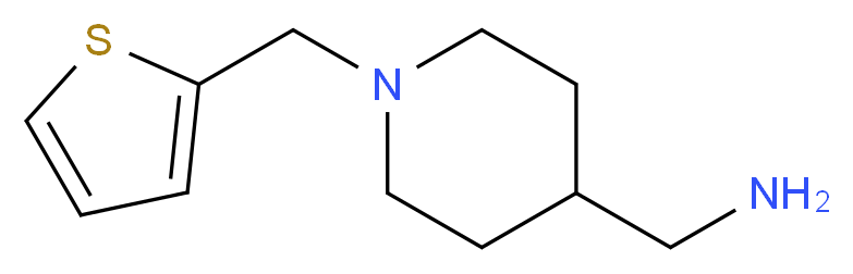 4-(Aminomethyl)-1-(thien-2-ylmethyl)piperidine 97%_分子结构_CAS_883541-34-2)