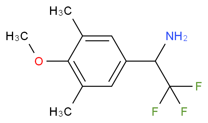 2,2,2-TRIFLUORO-1-(4-METHOXY-3,5-DIMETHYL-PHENYL)-ETHYLAMINE_分子结构_CAS_)