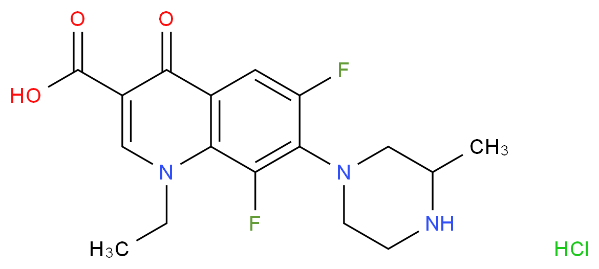 Lomefloxacin hydrochloride_分子结构_CAS_98079-52-8)