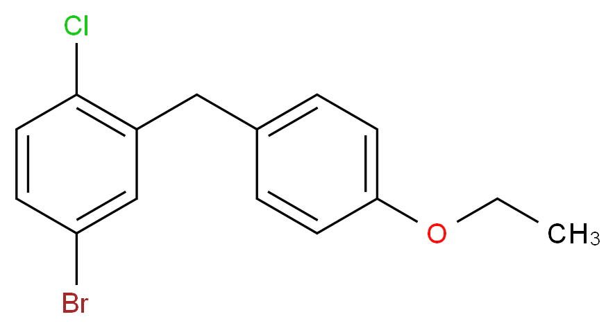 4-bromo-1-chloro-2-[(4-ethoxyphenyl)methyl]benzene_分子结构_CAS_461432-23-5