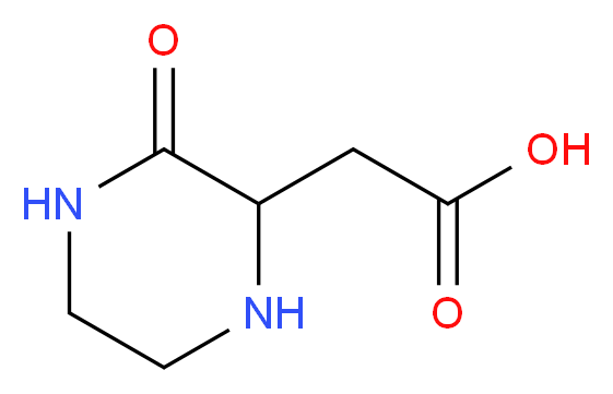 2-(3-oxopiperazin-2-yl)acetic acid_分子结构_CAS_405214-33-7