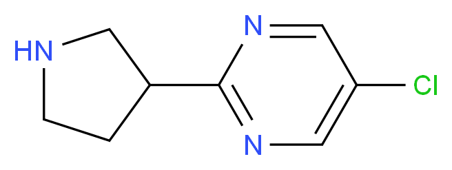 5-CHLORO-2-(PYRROLIDIN-3-YL)PYRIMIDINE_分子结构_CAS_944903-08-6)