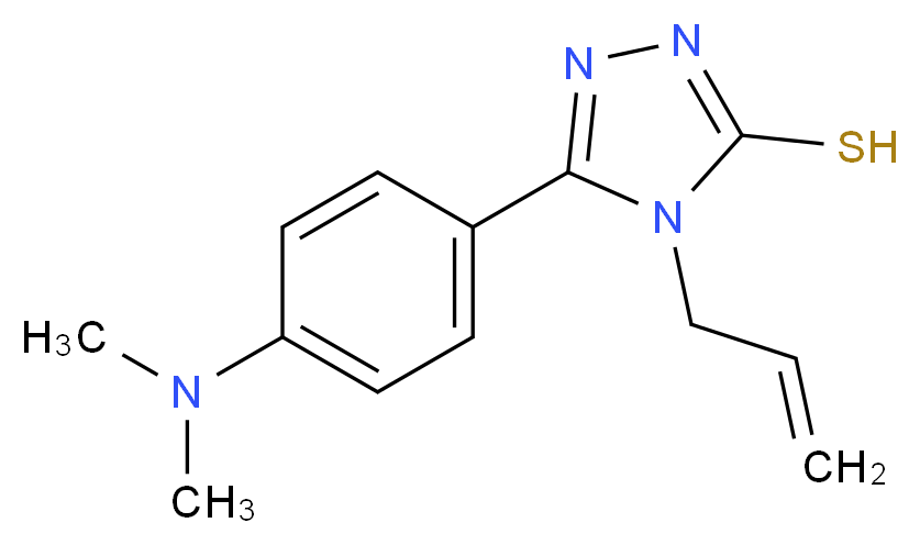 5-[4-(dimethylamino)phenyl]-4-(prop-2-en-1-yl)-4H-1,2,4-triazole-3-thiol_分子结构_CAS_724749-10-4