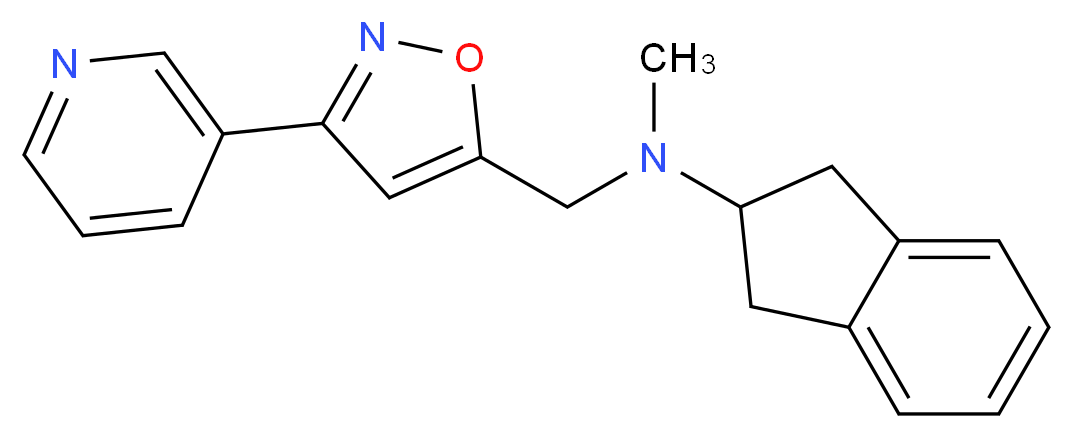 2,3-dihydro-1H-inden-2-yl(methyl)[(3-pyridin-3-ylisoxazol-5-yl)methyl]amine_分子结构_CAS_)