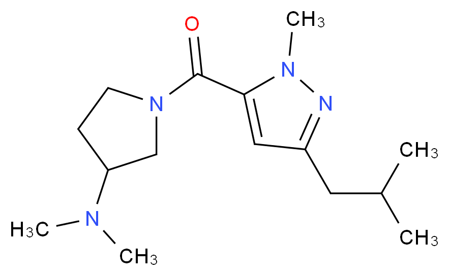 1-[(3-isobutyl-1-methyl-1H-pyrazol-5-yl)carbonyl]-N,N-dimethyl-3-pyrrolidinamine_分子结构_CAS_)